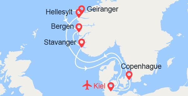 Fjords de Norvge: Geiranger, Bergen, Stavanger - Vols inclus