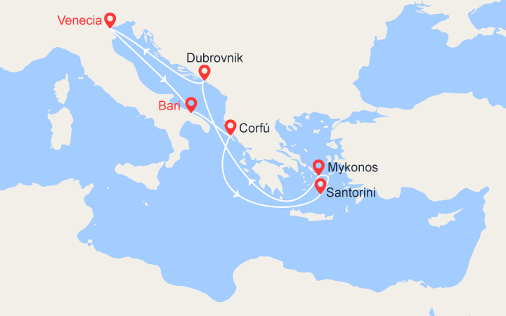 itinéraire croisière Islas Griegas - Duero  : Egeo Icónico I 
