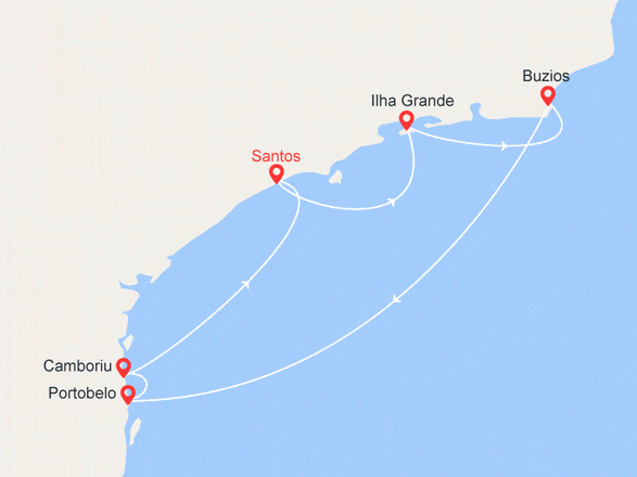 itinéraire croisière Sudamérica : Brasil