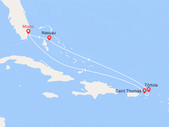 itinéraire croisière Caribe : Caribe oriental