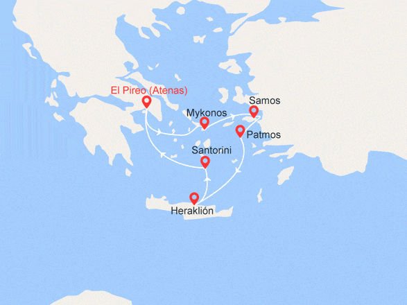 itinéraire croisière Mediterráneo Oriental : Egeo Icónico I