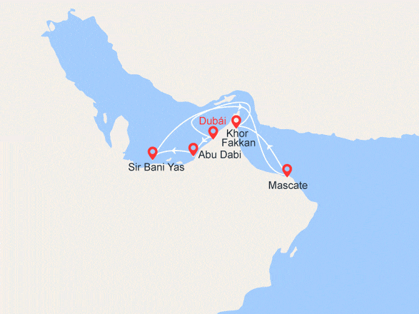 itinéraire croisière Oriente Medio : Emiratos Árabes Unidos, Omán