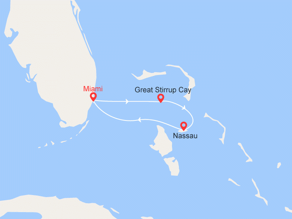 itinéraire croisière Caribe : Escapada Bahamas I 