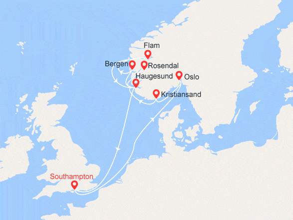 itinéraire croisière Fiordos : Fiordos