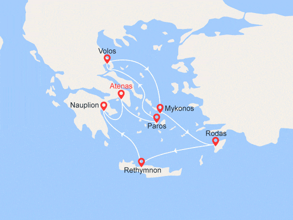 itinéraire croisière Mediterráneo Oriental : Grecia
