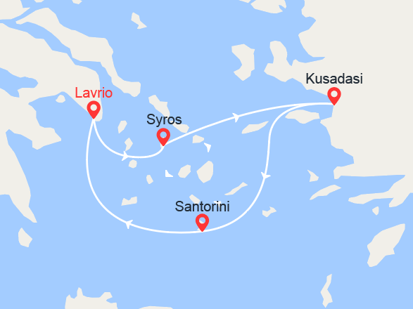 itinéraire croisière Mediterráneo Oriental - Mar Negro : Maravillas del Mar Egeo 