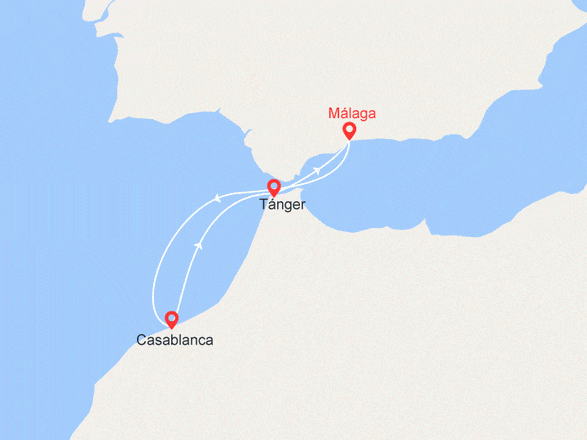 itinéraire croisière Mediterráneo Occidental : Marruecos