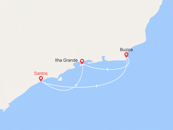itinéraire croisière Sudamérica - Canal de Panamá : Minicruceros Brasil