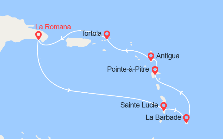 itinéraire croisière Caraïbes et Antilles : Antilles, Iles Vierges 