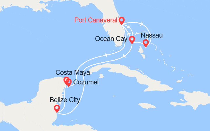 Itinéraire Bahamas, Belize, Mexique 