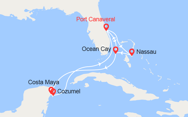 Itinéraire Bahamas, Floride, Costa Maya, Cozumel 