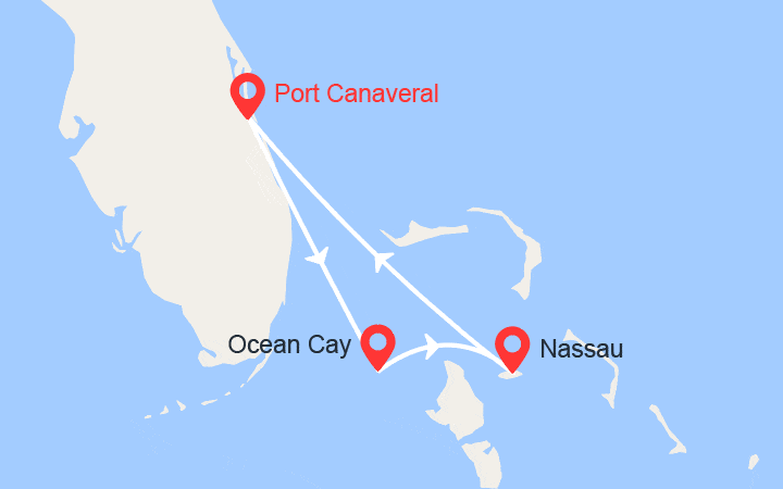 itinéraire croisière Caraïbes et Antilles - Cuba : Bahamas: Ocean Cay, Nassau 