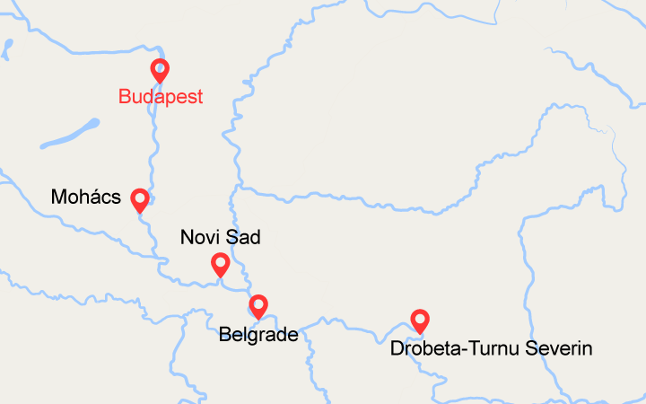 Itinéraire Budapest et les Portes de Fer (BTU) 
