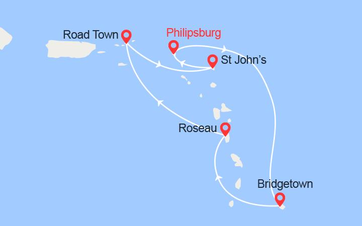Itinéraire Caraïbes du Sud : Barbade, Dominique, Tortola, Antiqua 