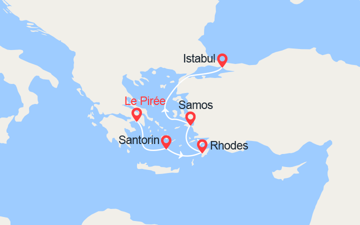 itinéraire croisière Iles grecques - Iles grecques : D'Athènes à Istanbul 