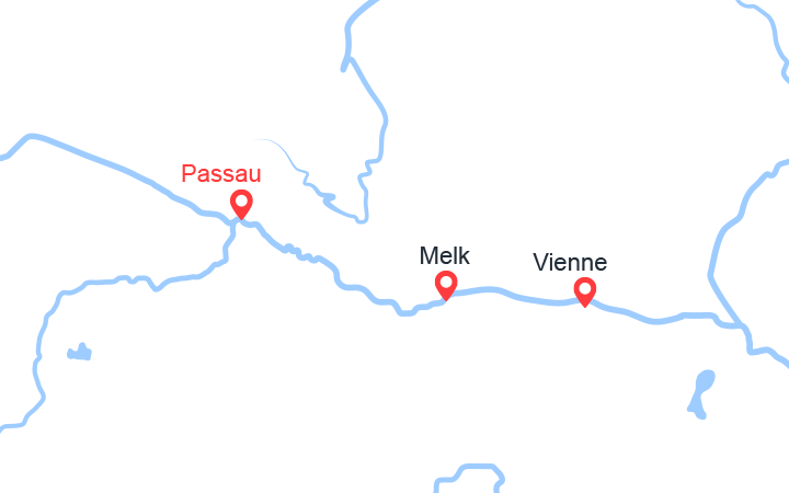 itinéraire croisière Danube - Danube : Danube: Vienne, Melk au départ de Passau 