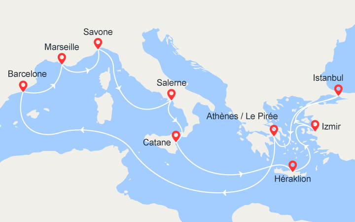 Itinéraire De la Méditerranée aux Rives du Bosphore : Italie, Grèce, Turquie 
