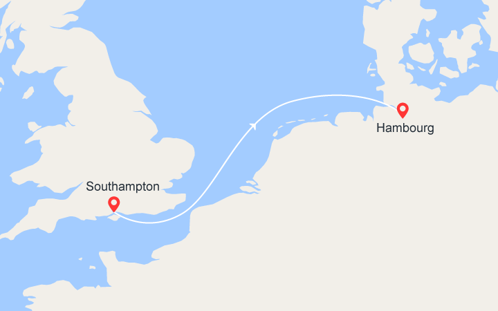 itinéraire croisière Europe du Nord : De Southampton à Hambourg 