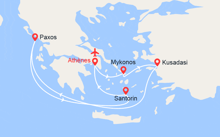 itinéraire croisière Méditerranée Orientale : Emblématique découverte - Vols inclus 