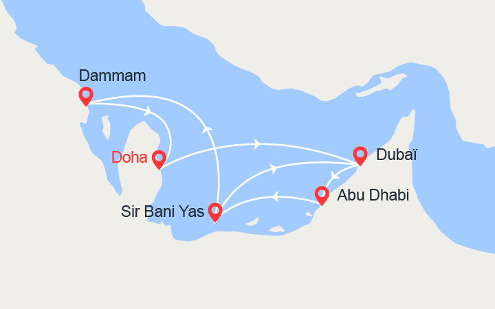 Itinéraire Emirats Arabes, Arabie Saoudite 