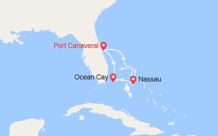 Itinéraire Escapade aux Bahamas : Nassau & MSC Ocean Cay 