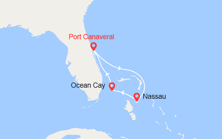 Itinéraire Escapade aux Bahamas : Nassau & MSC Ocean Cay 