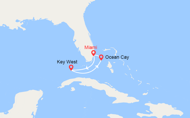 itinéraire croisière Caraïbes et Antilles : Escapade aux Bahamas: Floride & MSC Ocean Cay 