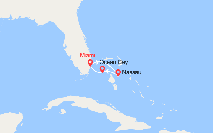 itinéraire croisière Caraïbes et Antilles : Escapade aux Bahamas: Nassau, MSC Ocean Cay 