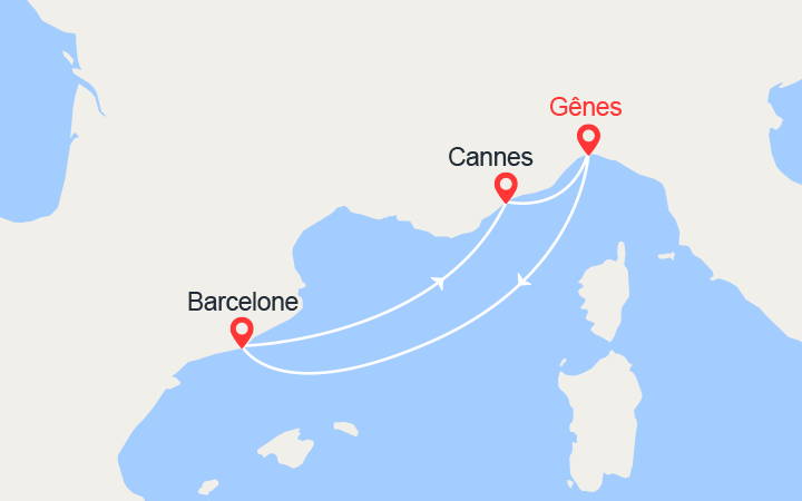 Itinéraire Escapade en Méditerranée : de Gênes à Cannes 