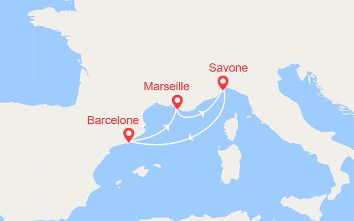 Itinéraire Escapade en Méditerranée : Provence, Italie, Espagne 