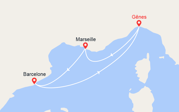 Itinéraire Escapade en Méditerranée: Italie, Provence, Barcelone 