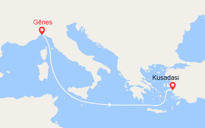 itinéraire croisière Méditerranée : Escapade en Turquie : de Gênes à Kusadasi 