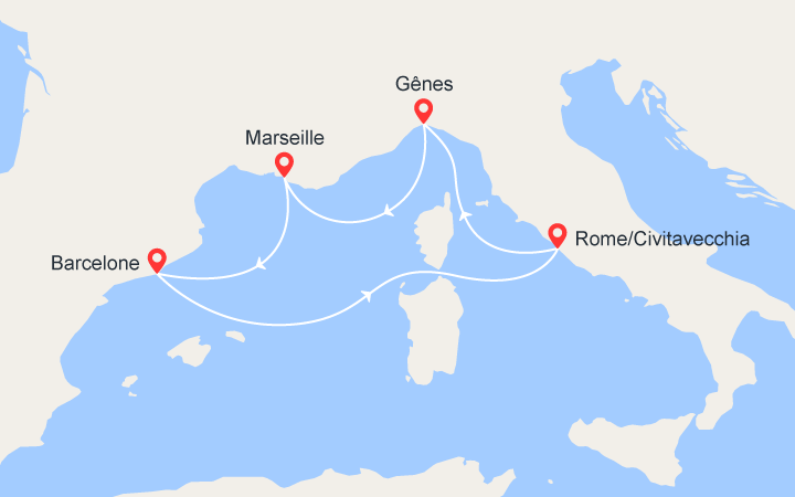 Itinéraire Espagne et Italie 