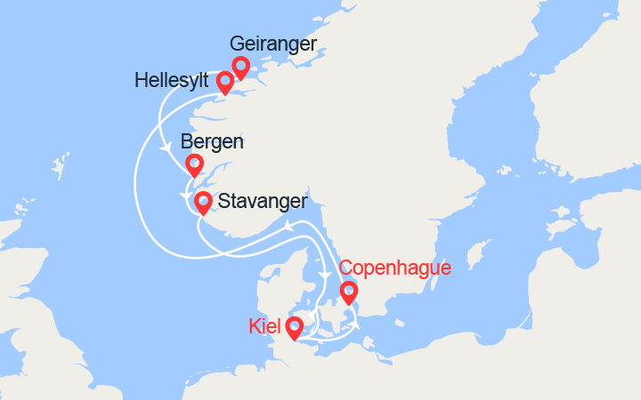 Itinéraire Fjords de Norvège 