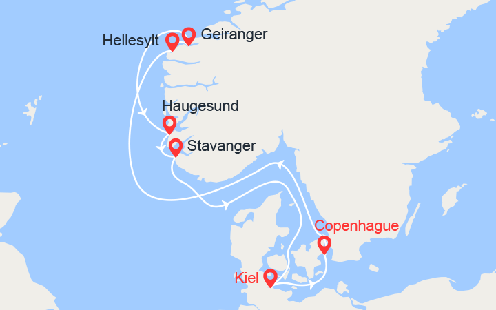 Itinéraire Fjords de Norvège 