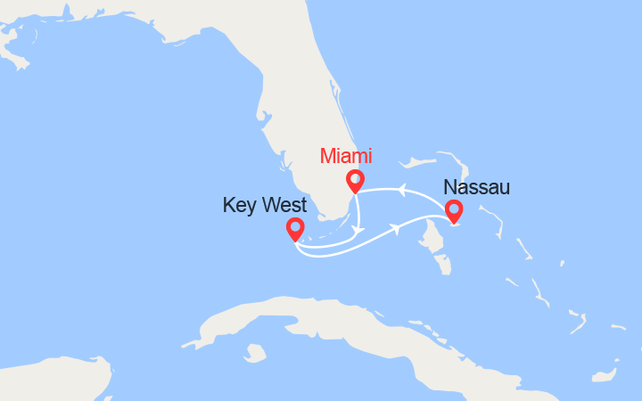 Itinéraire Floride et Bahamas 
