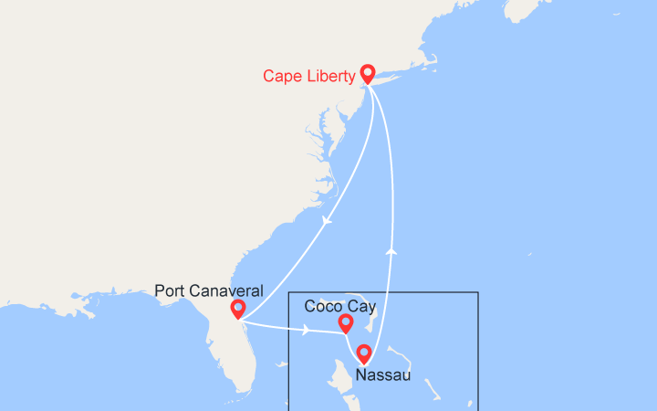 Itinéraire Floride et Bahamas  