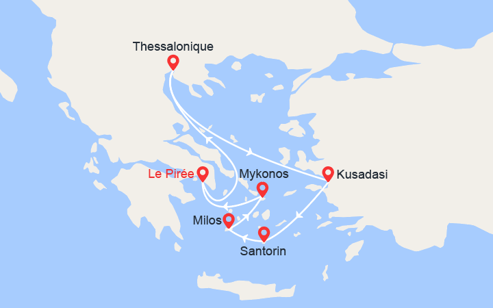itinéraire croisière Iles grecques : Idyllique Mer Égée  