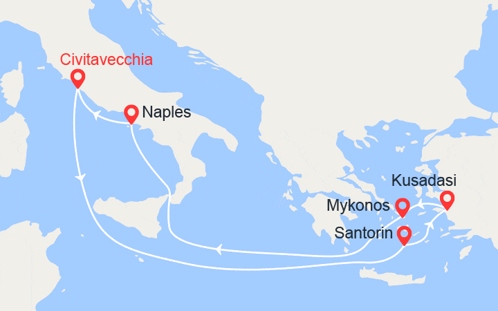 Itinéraire Iles Grecques et Turquie 