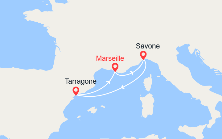 itinéraire croisière Méditerranée : Italie, Espagne 
