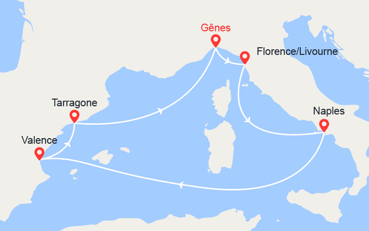 Itinéraire Italie, Espagne 