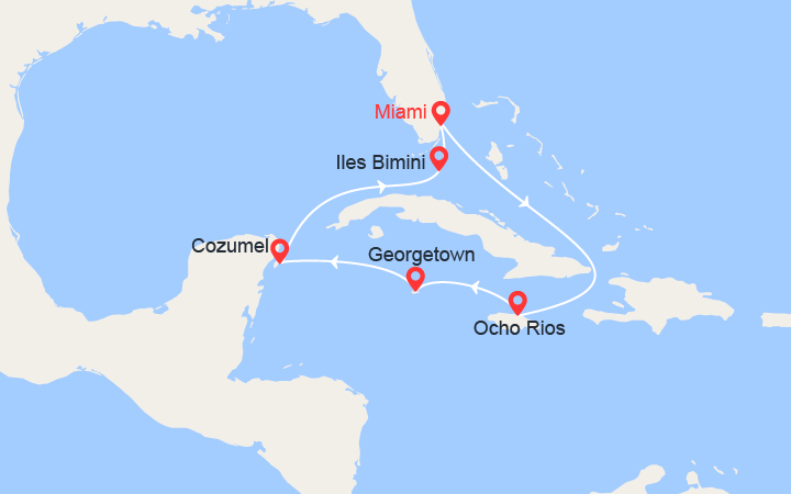 Croisière Jamaïque Iles Caïman Mexique Bahamas