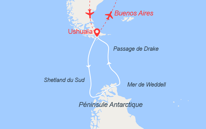 Itinéraire L'Antarctique emblématique 