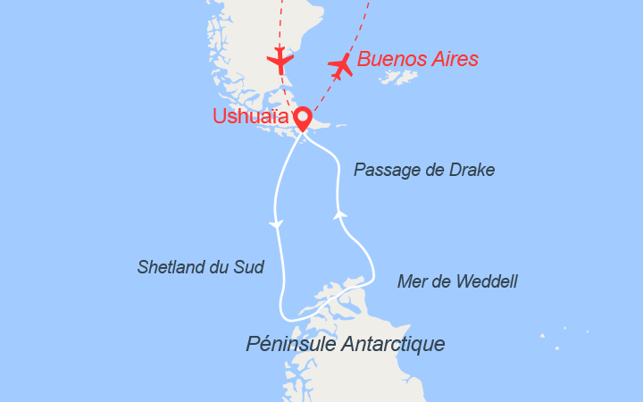 Itinéraire L'Antarctique emblématique 