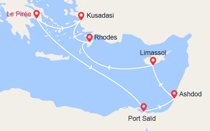 Itinéraire Les 3 continents : Grèce, Égypte, Israël, Chypre, Turquie 
