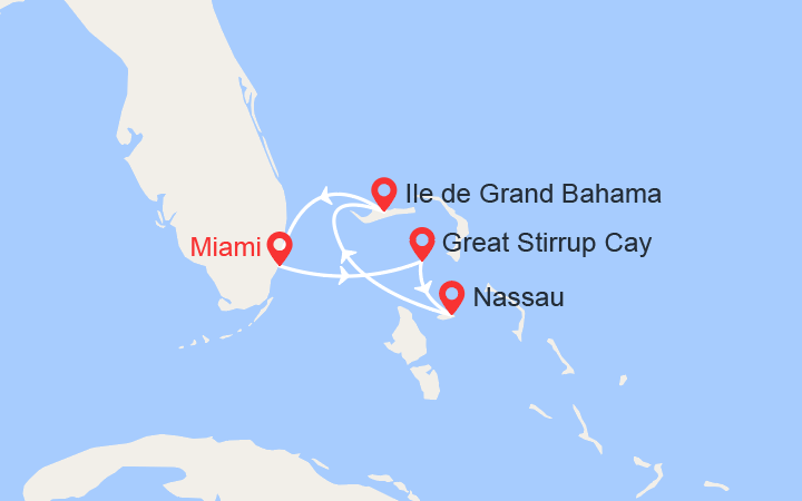 Itinéraire Les îles des Bahamas 