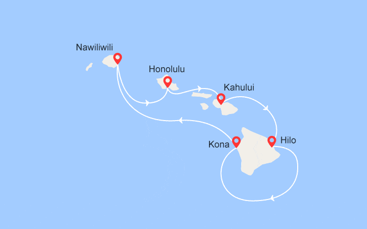 Itinéraire Les Iles Hawaï 