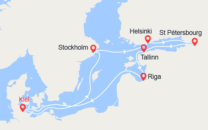 Itinéraire Les Joyaux de la Baltique 