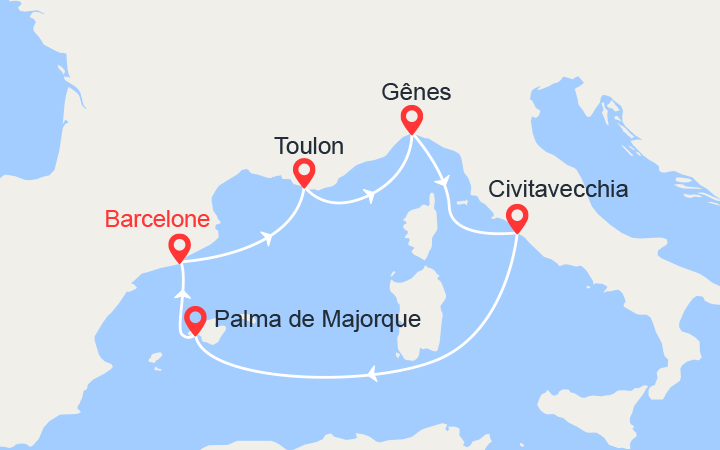 Itinéraire Méditerranée : Côte d'Azur, Italie, Majorque (2) 
