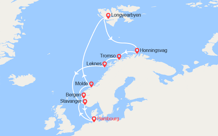 Croisière Norvège, Spitzberg, Cap Nord avec MSC Croisières : 15 jours